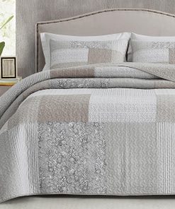 Chezmoi Collection Quinn Juego de Edredón de 3 Piezas