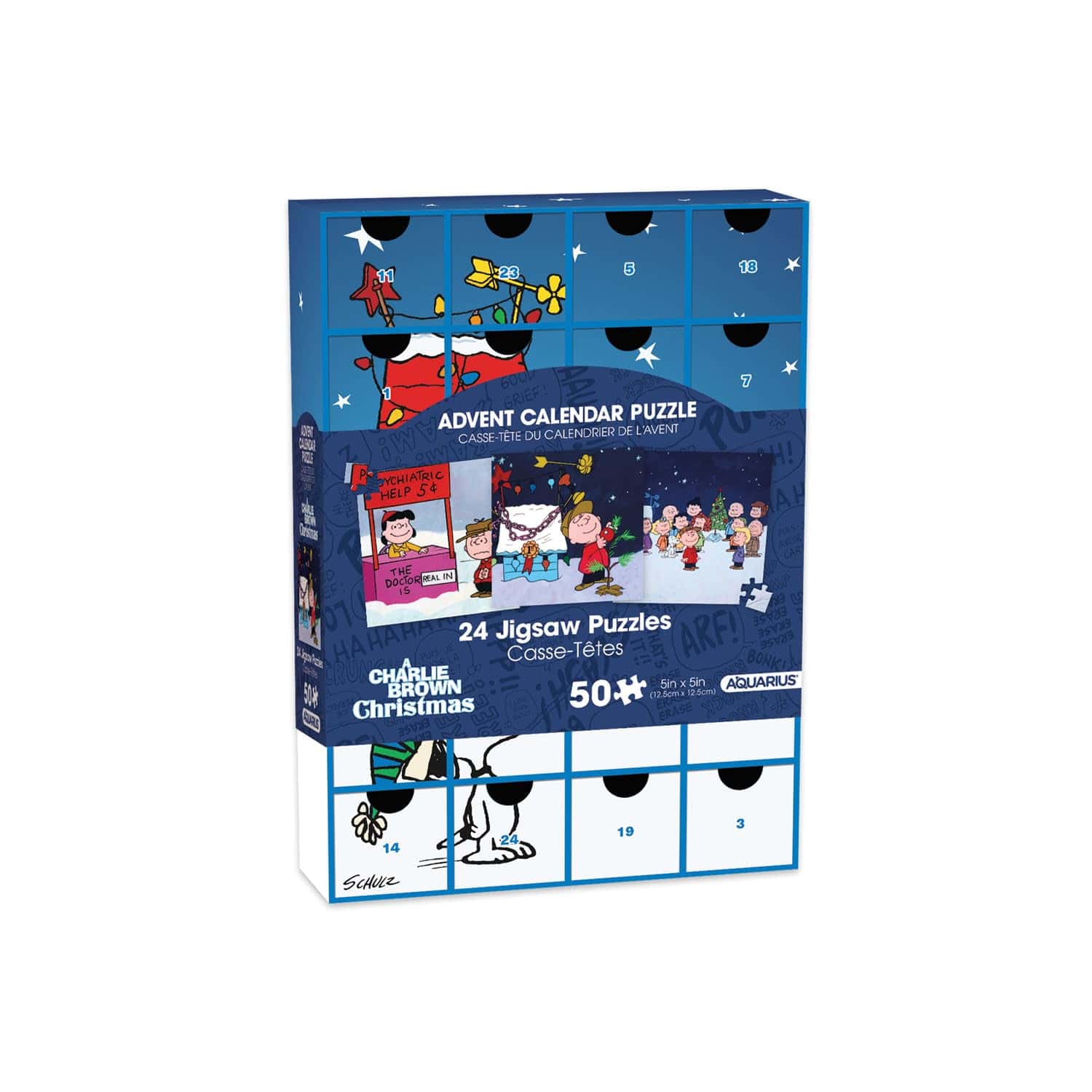 Calendario de Adviento Puzzle Set de Peanuts (24