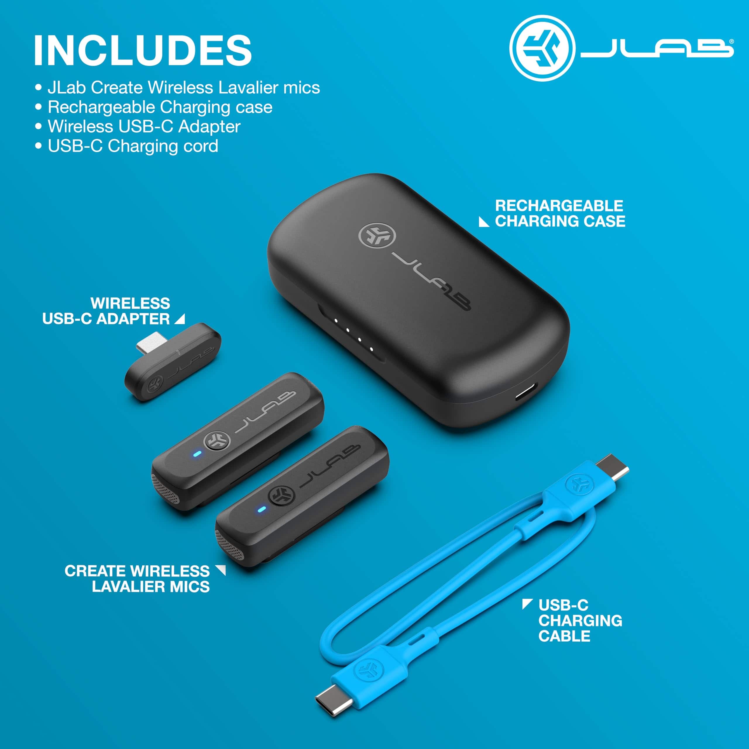 Sistema de Micrófono Lavalier Inalámbrico JLab Create, Plug - Imagen 8