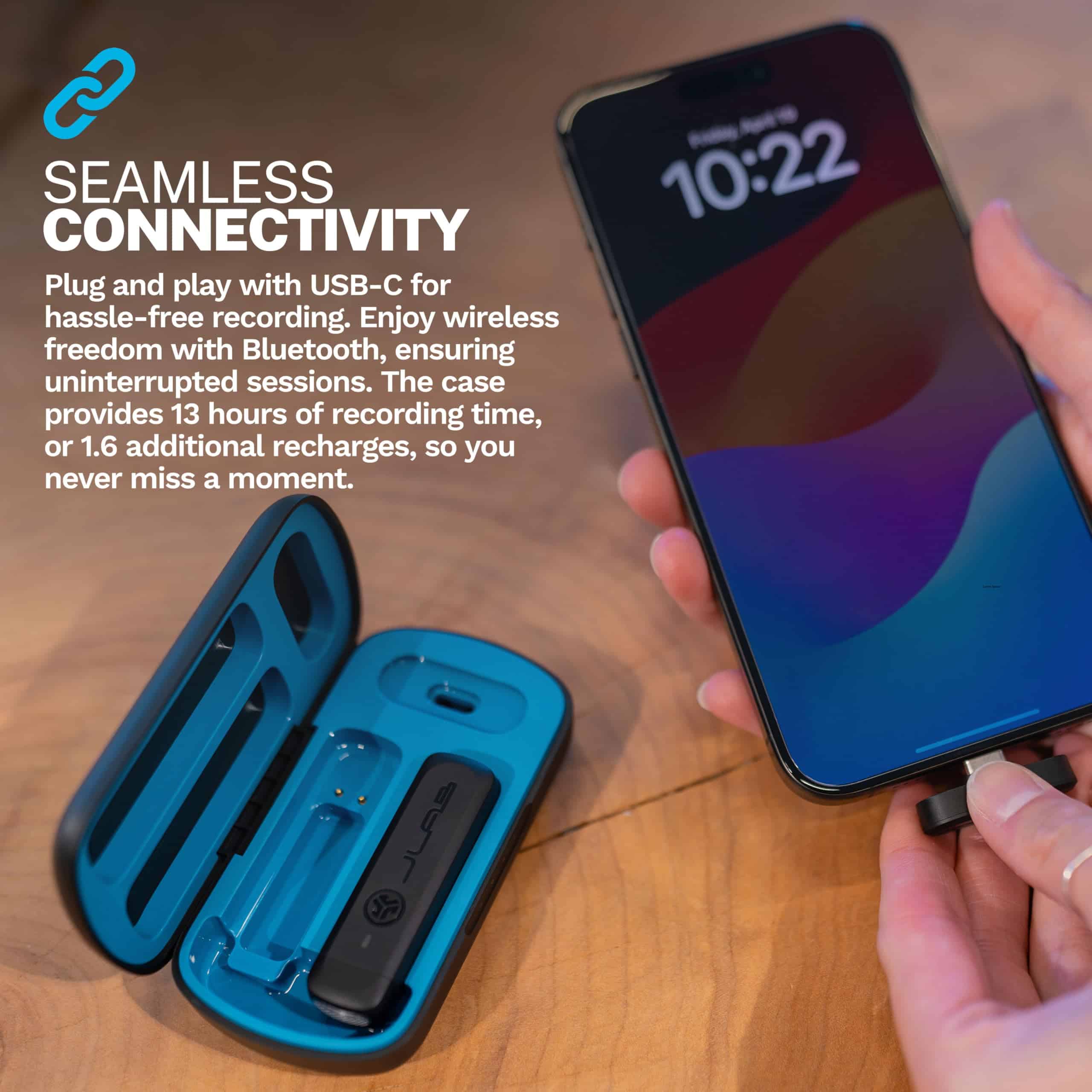 Sistema de Micrófono Lavalier Inalámbrico JLab Create, Plug - Imagen 4