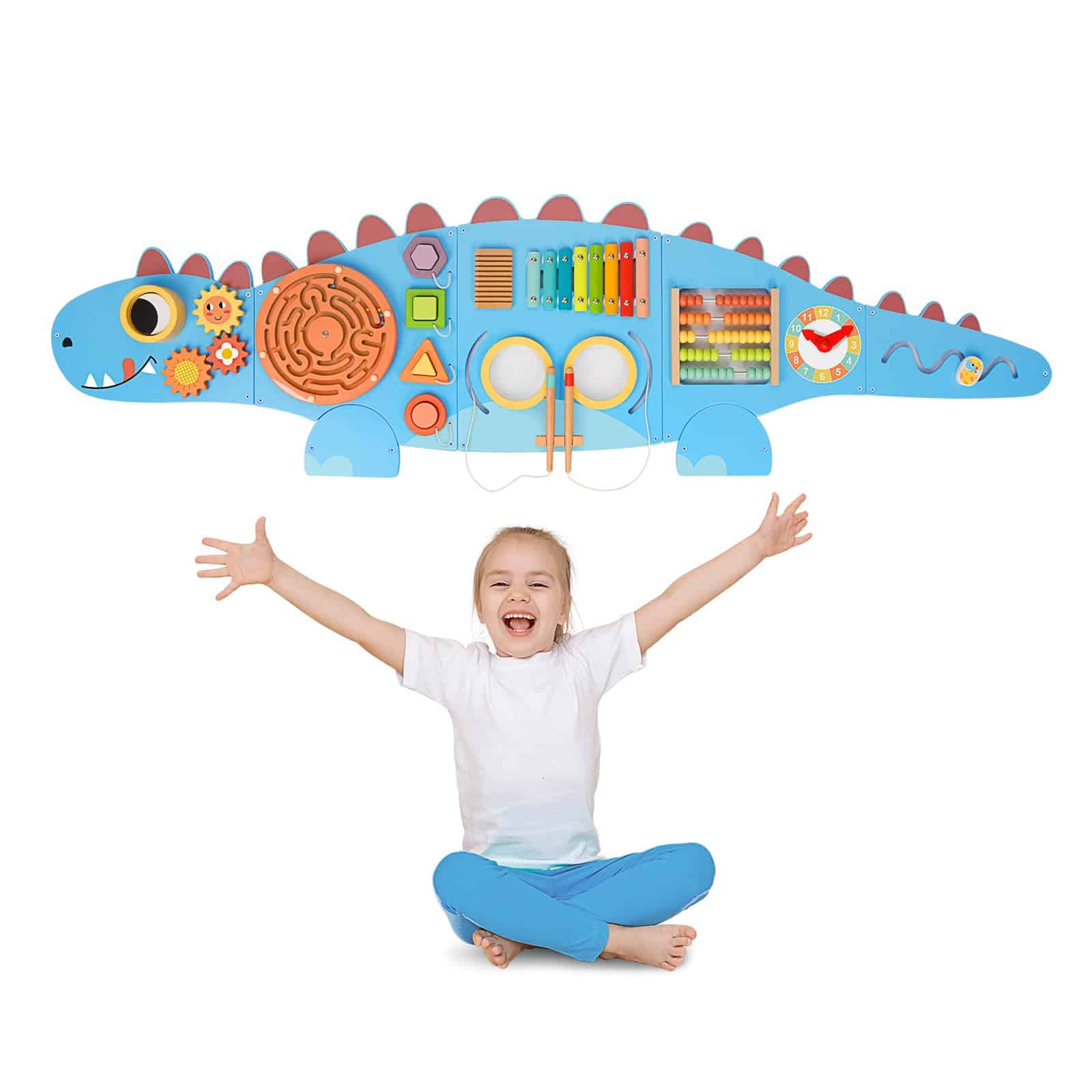 Panel Sensorial de Dinosaurio OOOK para Niños, Panel de