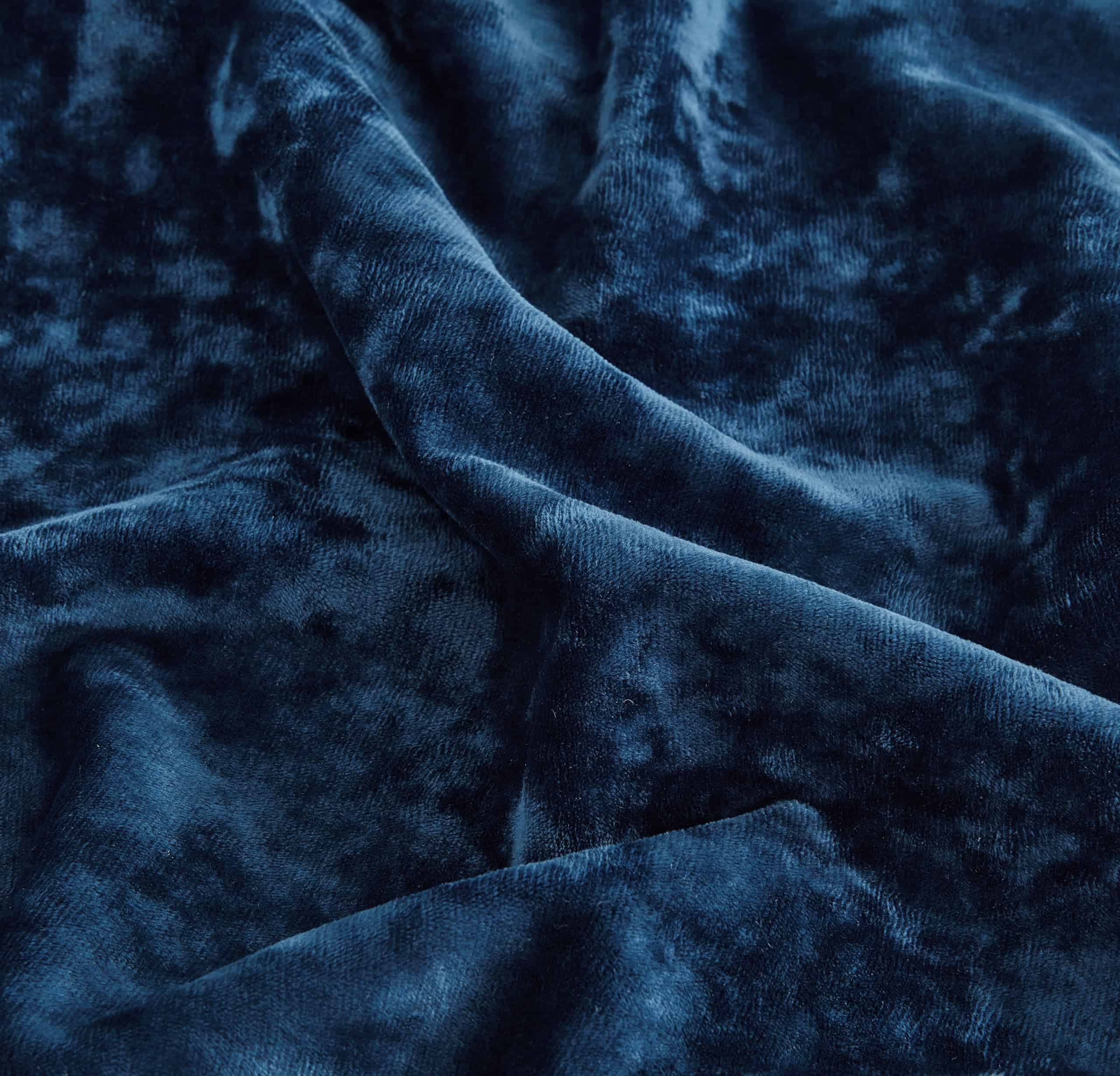 Juego de Funda de Edredón de Terciopelo -Azul Marino - Imagen 9