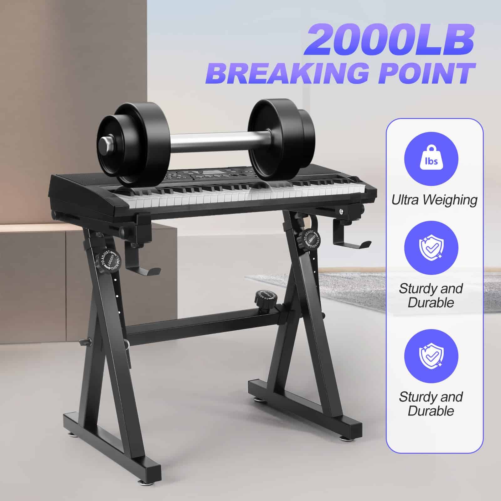 Soporte de Teclado para Piano GrowDaily Stand Piano Duty Z - Imagen 3