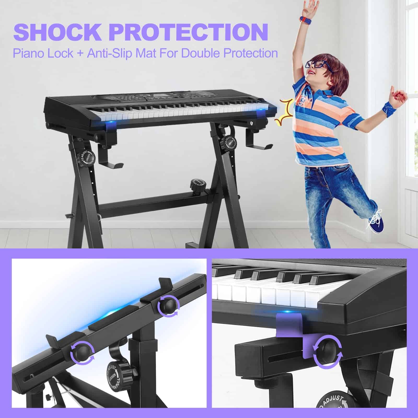 Soporte de Teclado para Piano GrowDaily Stand Piano Duty Z - Imagen 5