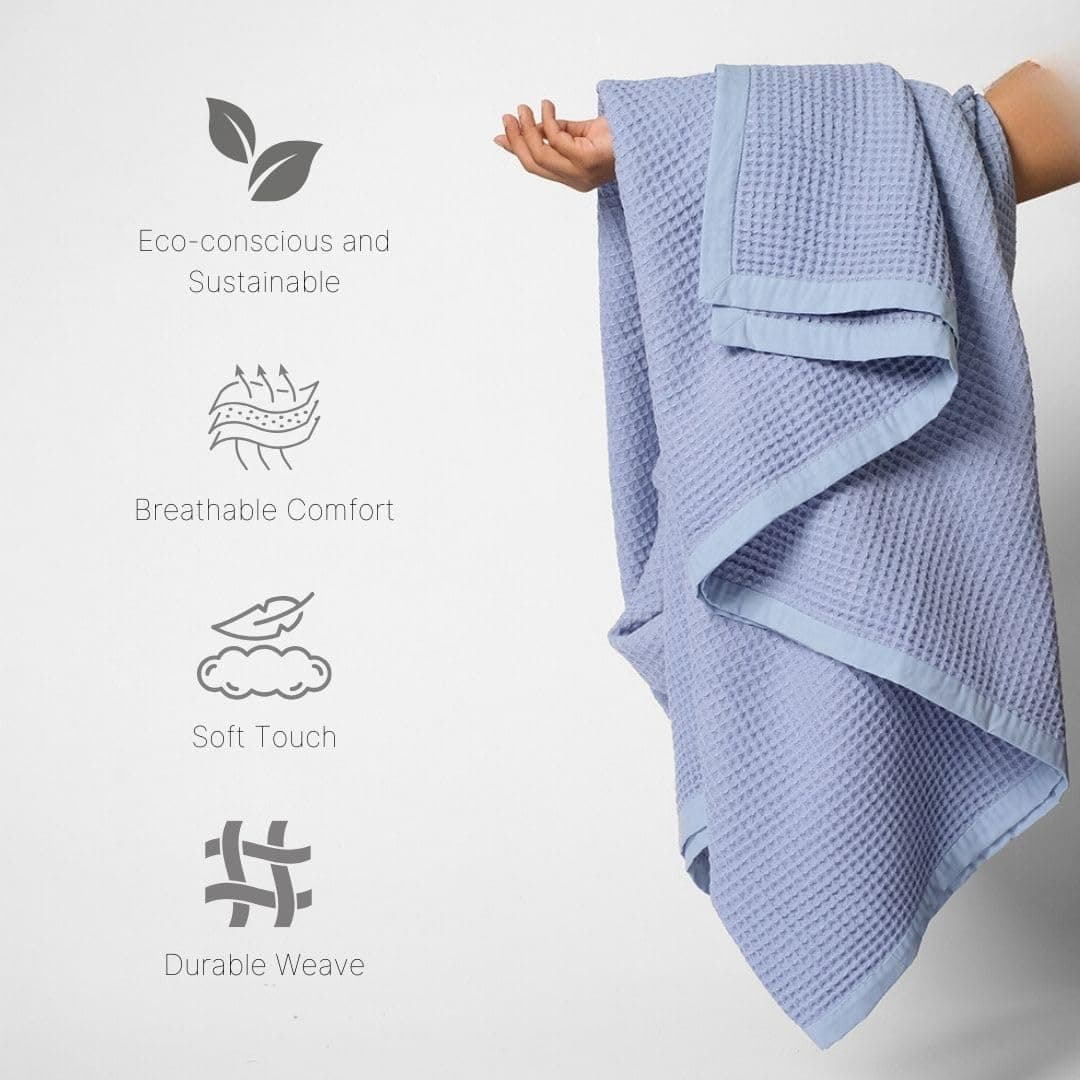 Cobija de Tela de Gofre de Algodón Orgánico Certificado - Imagen 5