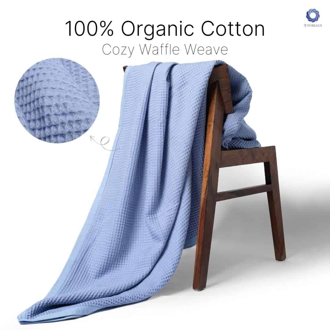 Cobija de Tela de Gofre de Algodón Orgánico Certificado - Imagen 8