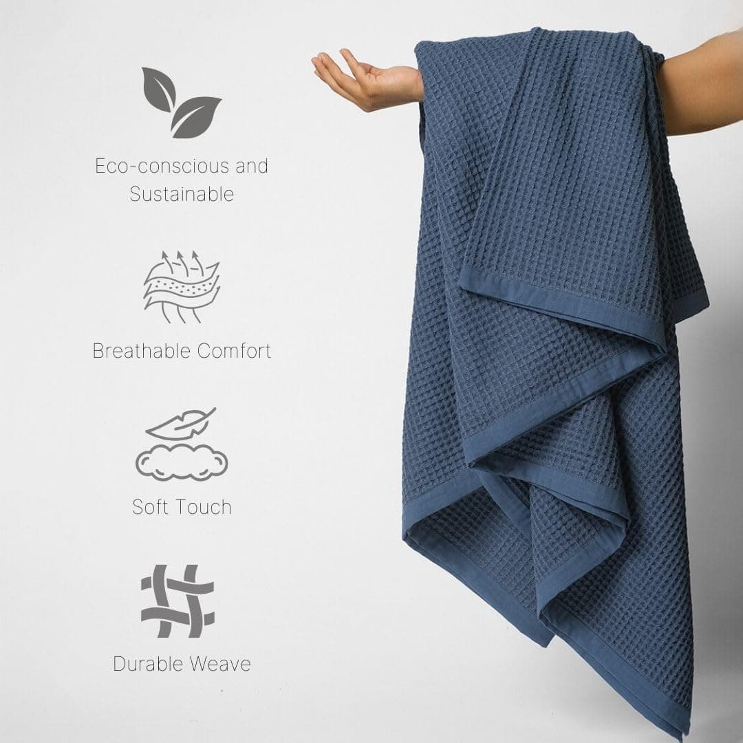 Cobija de Algodón Orgánico en Tela de Gofre 9Threads, - Imagen 5