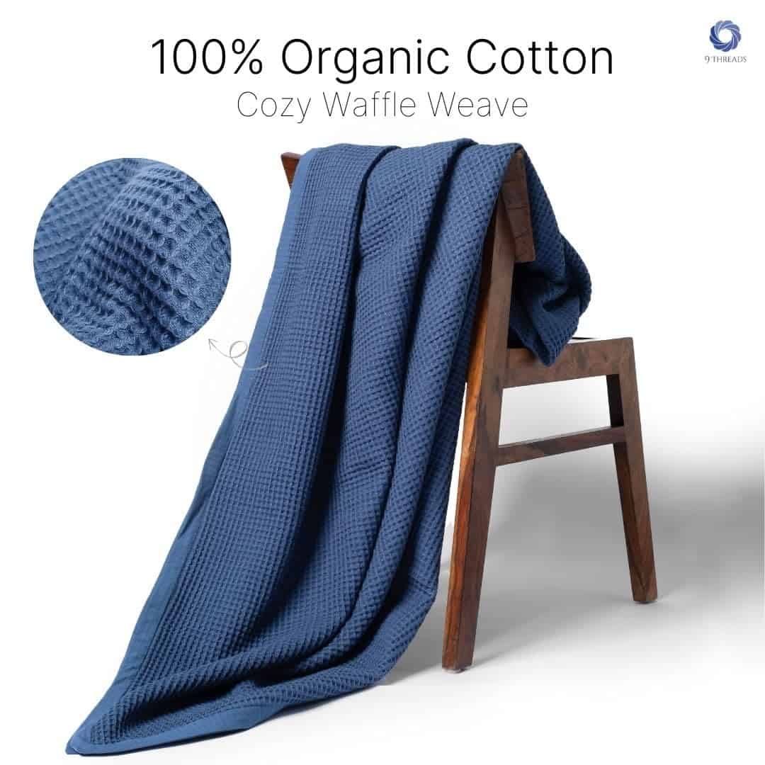 Cobija de Algodón Orgánico en Tela de Gofre 9Threads, - Imagen 8