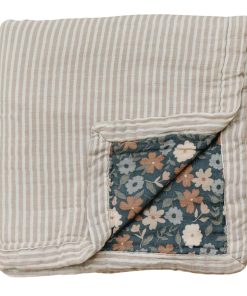 Colcha de muselina Mebie Baby, Floral Medianoche y Franja