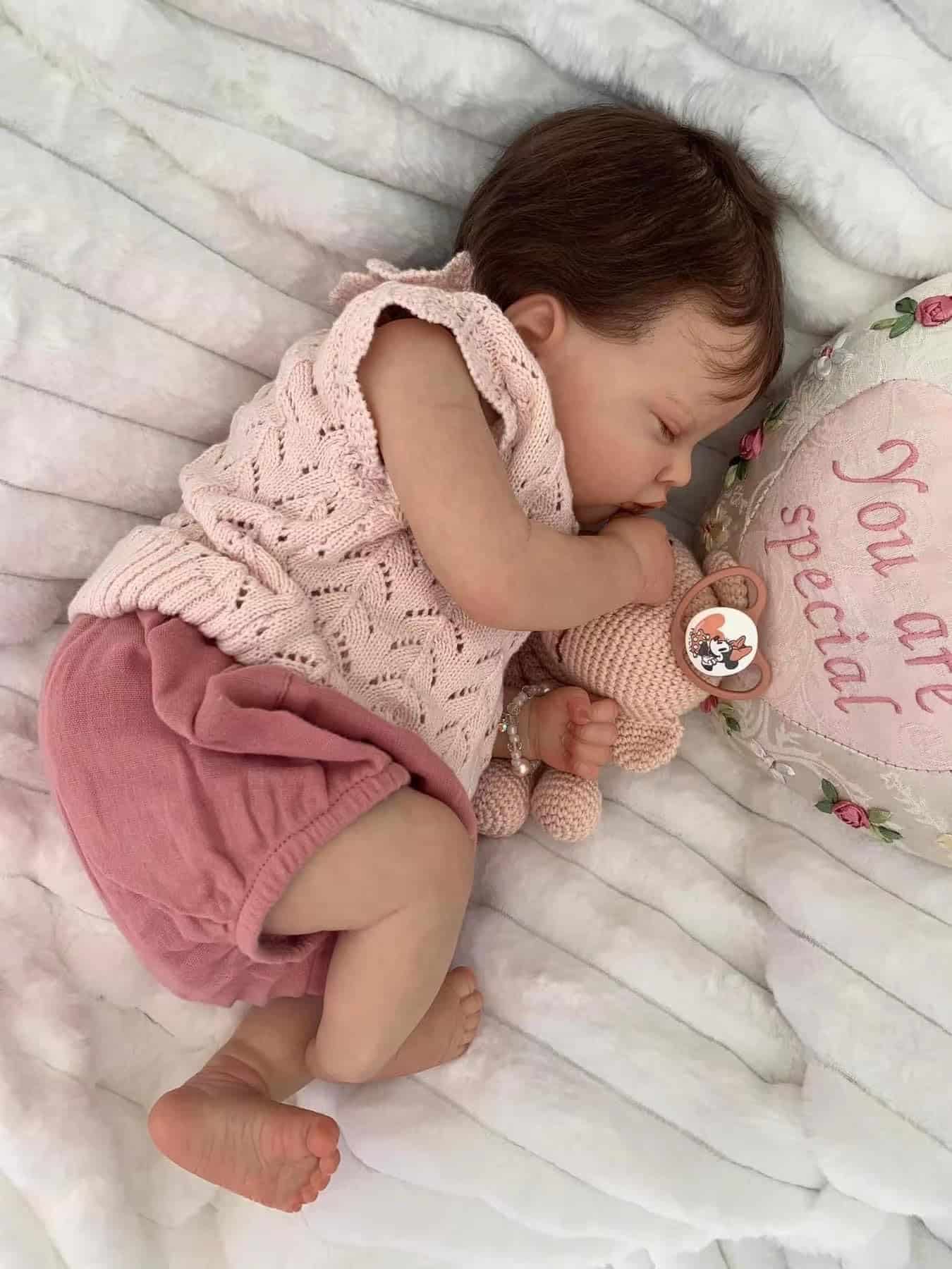 Muñeca de bebé renacida de 19 pulgadas niña realista Muñeca - Imagen 5