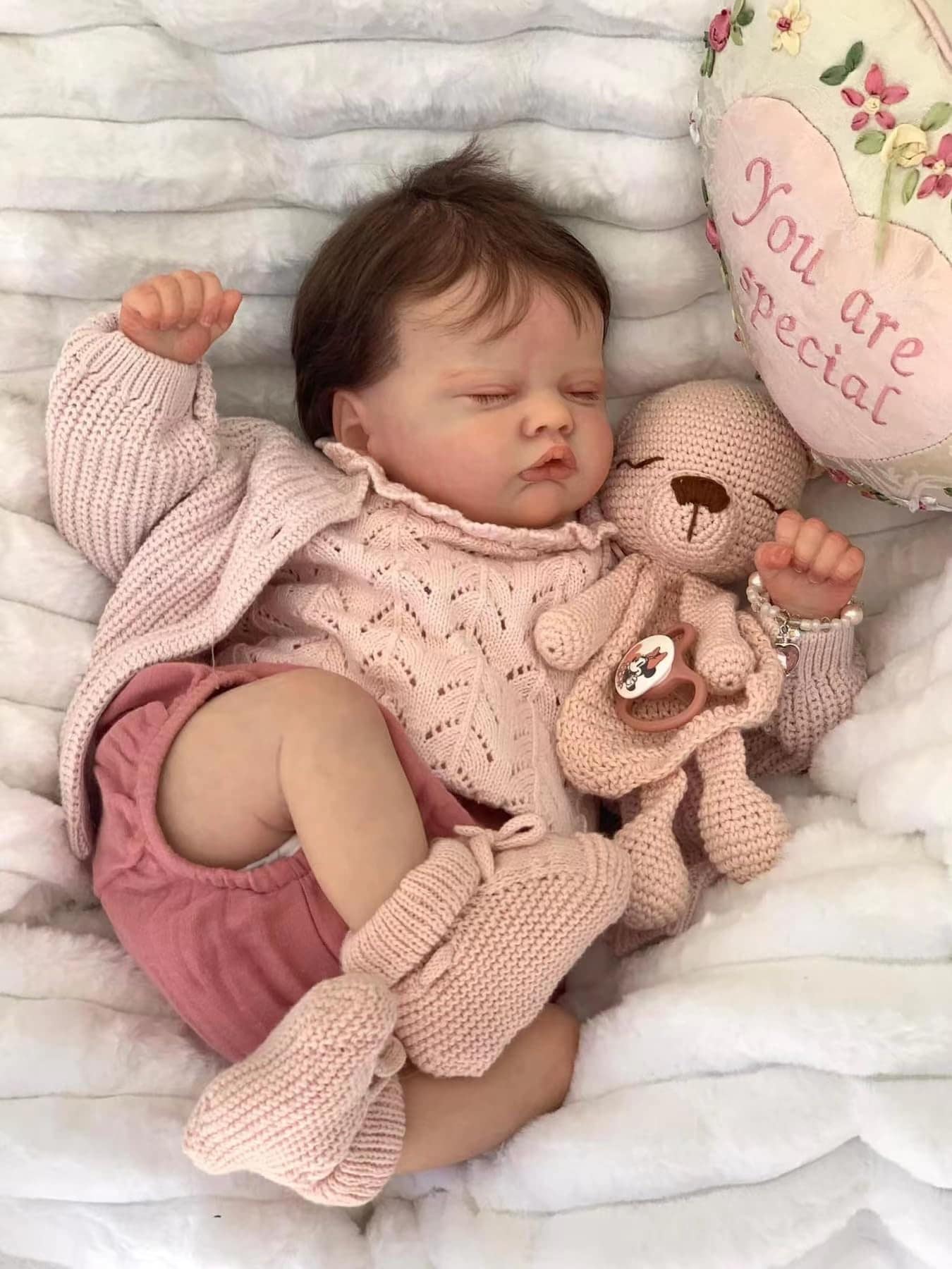 Muñeca de bebé renacida de 19 pulgadas niña realista Muñeca - Imagen 3