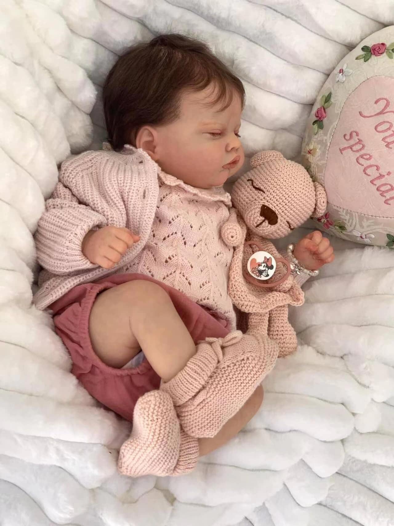 Muñeca de bebé renacida de 19 pulgadas niña realista Muñeca - Imagen 4