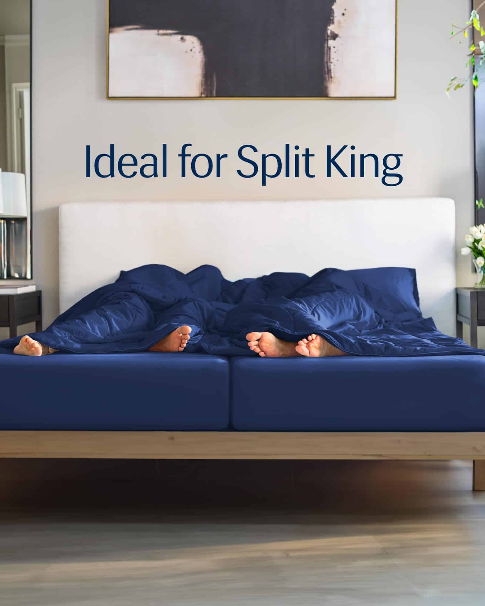 Sábana Ajustable REST� Evercool�+ Twin XL, Azul Medianoche, - Imagen 5