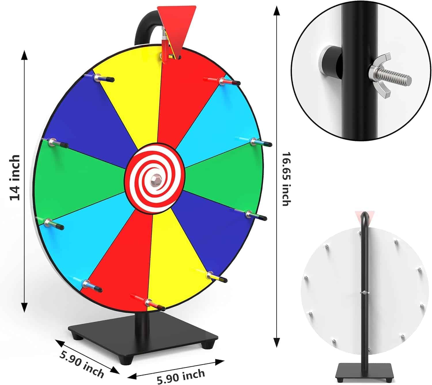 Ruleta Giratoria de Premios de 14 Pulgadas - 10 Ranuras - Imagen 7