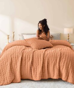 Juego de Edredón de 3 Piezas de Lujo de Terciopelo de