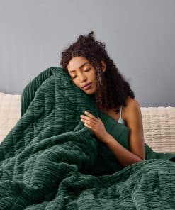 Juego de Colcha de Lujo de Terciopelo Rey de Pana