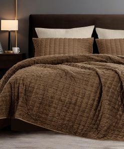 Juego de Colcha de Terciopelo de Lujo Maravilloso Queen