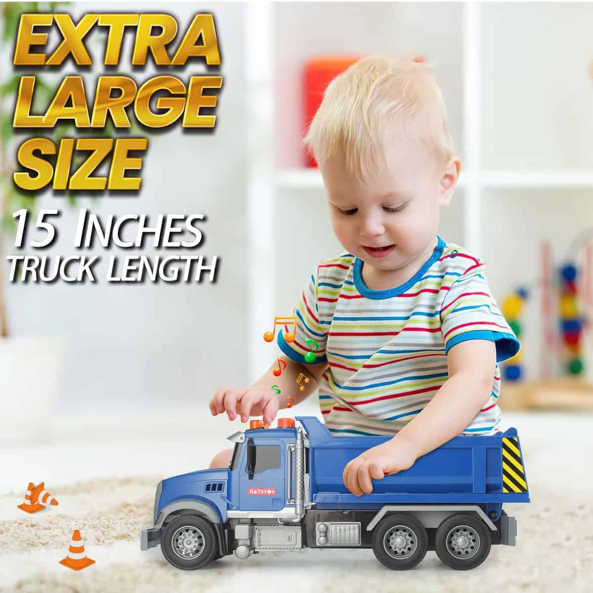 Camión de Volteo Wenbeier para Niños 15" Grande Juguetes de - Imagen 7