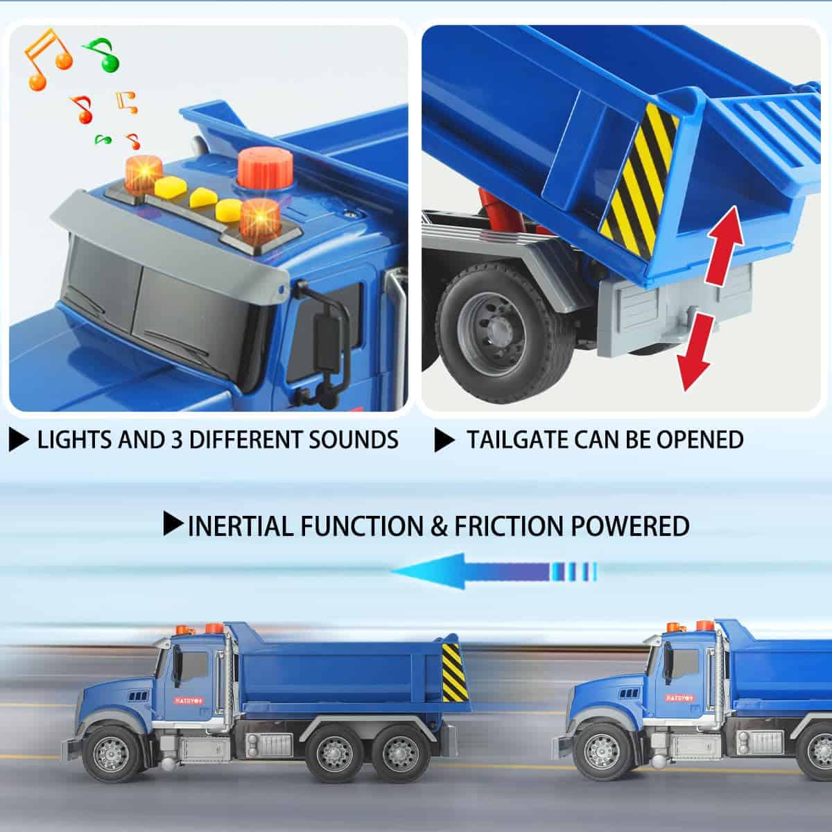 Camión de Volteo Wenbeier para Niños 15" Grande Juguetes de - Imagen 5