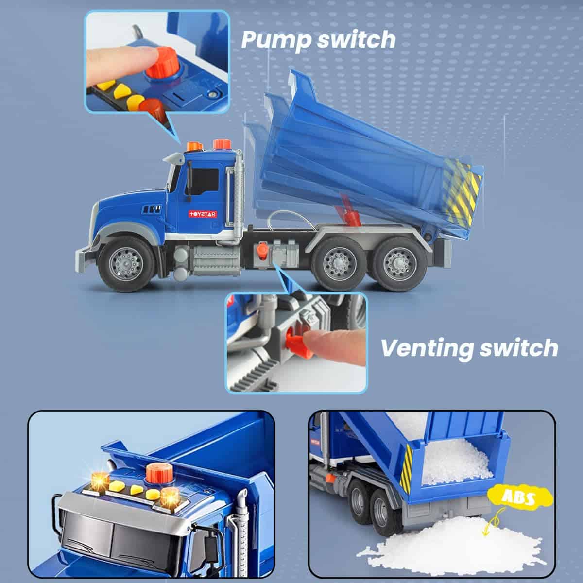 Camión de Volteo Wenbeier para Niños 15" Grande Juguetes de - Imagen 3