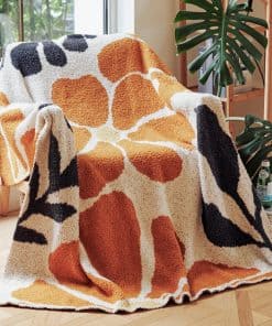 Manta de Lana GunziStreet con Diseño de Flores Grandes