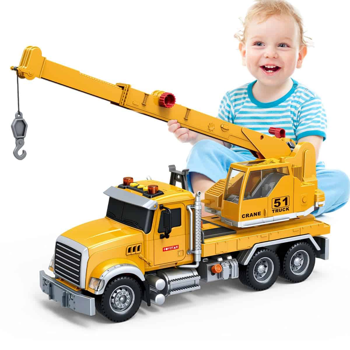 Juguete de Camión Grúa de Construcción Wenbeier con Brazo