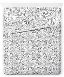 Jay Franco Juego de sábanas king size Marvel Deadpool Comic