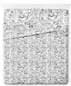 Jay Franco Marvel Deadpool Comic Sketch Juego de sábanas