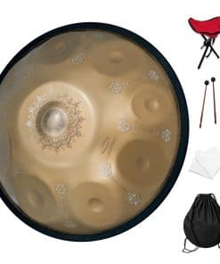 GLADFRESIT Handpan, 18 pulgadas, 9 notas, -Golden Mandala
