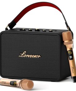 Altavoz de karaoke portátil retro recargable de 18000mAh