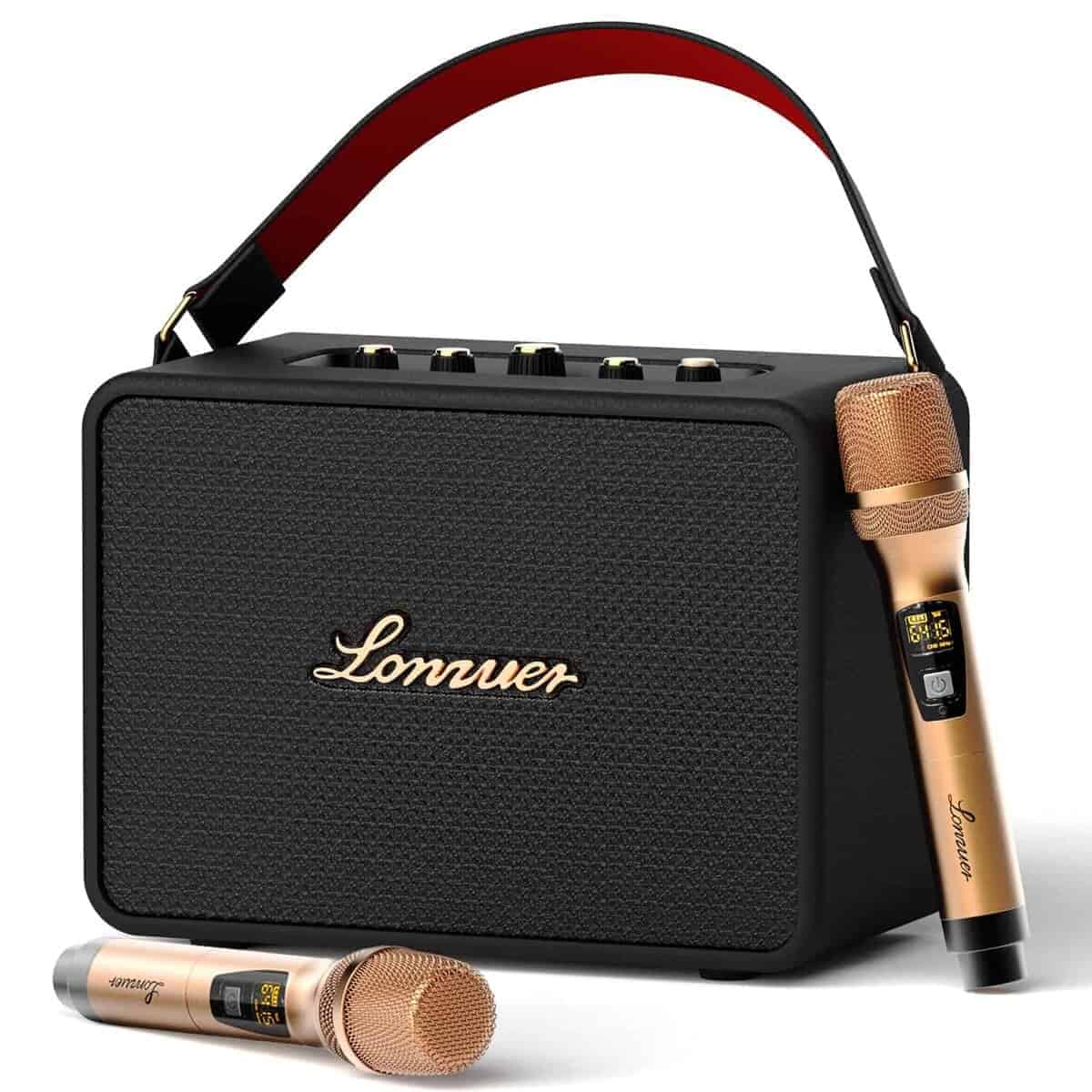 Altavoz de karaoke portátil retro recargable de 18000mAh