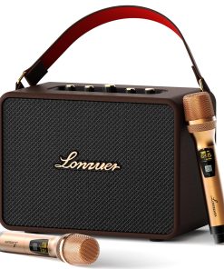 Altavoz Portátil Retro de Karaoke Recargable de 18000mAh