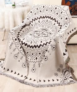 Manta de Tiro Boho 100% Algodón Mantas de Jacquard para