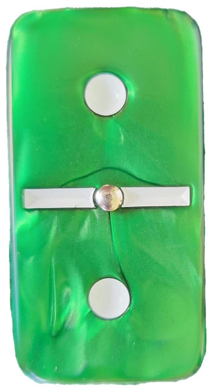 Juego de Dominó Doble 6 Verde Marmolado Tamaño Profesional - Imagen 3