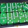 Juego de Dominó Doble 6 Verde Marmolado Tamaño Profesional
