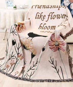 Manta de Tiro Boho U.EHome 100% Algodón Mantas -D-boho Pájar