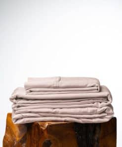 Juego de sábanas King Size de lujo Olive + -Rosa Pálido