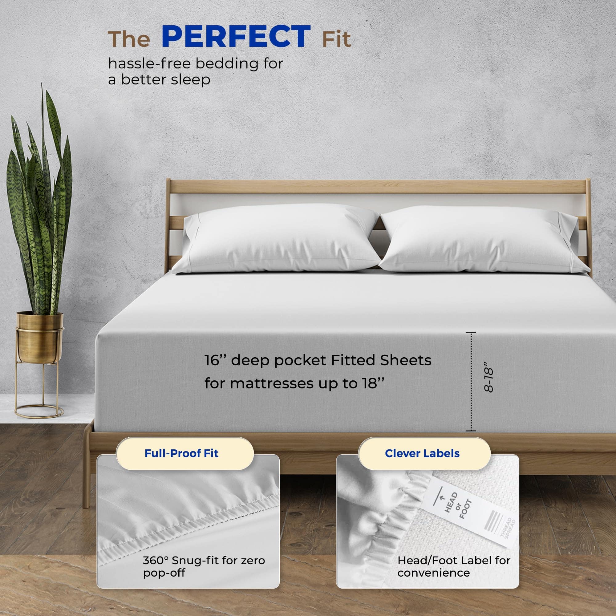 Sábana Ajustable de Algodón Egipcio Satinado - 1000 Hilos - Imagen 5