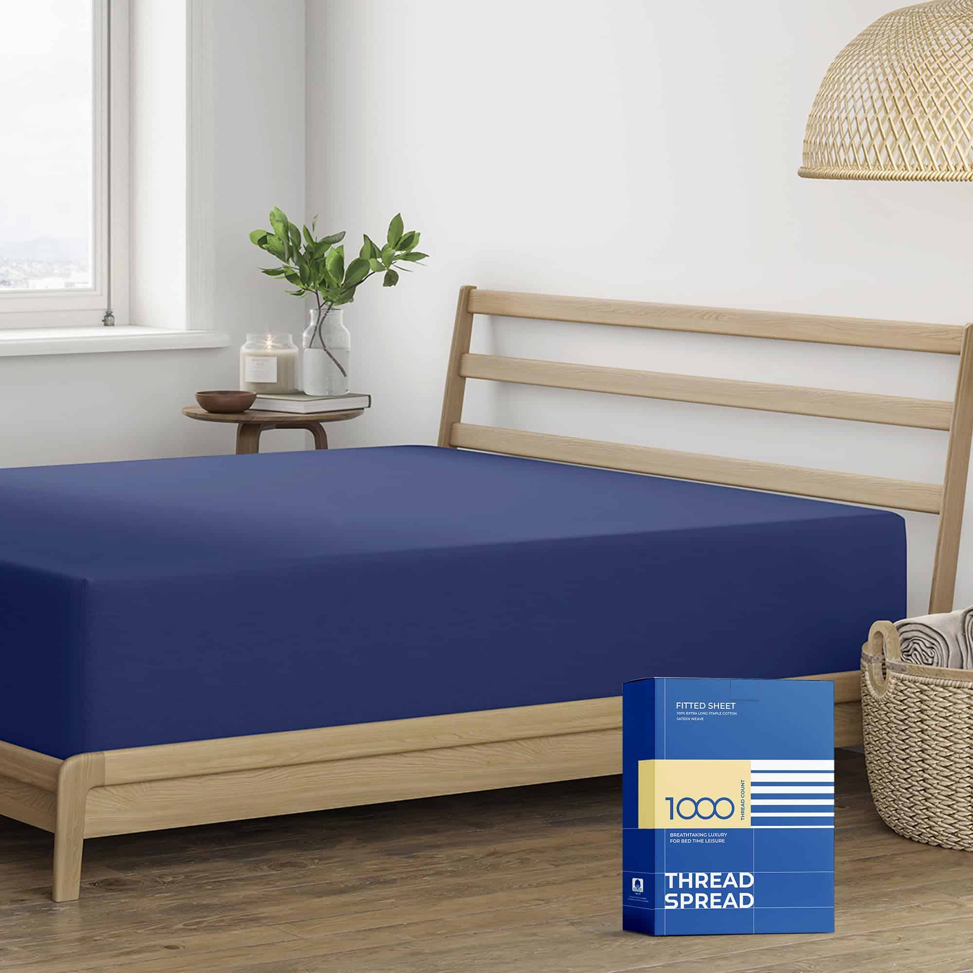 Sábana Ajustable de Algodón Egipcio con Tejido de Satén -