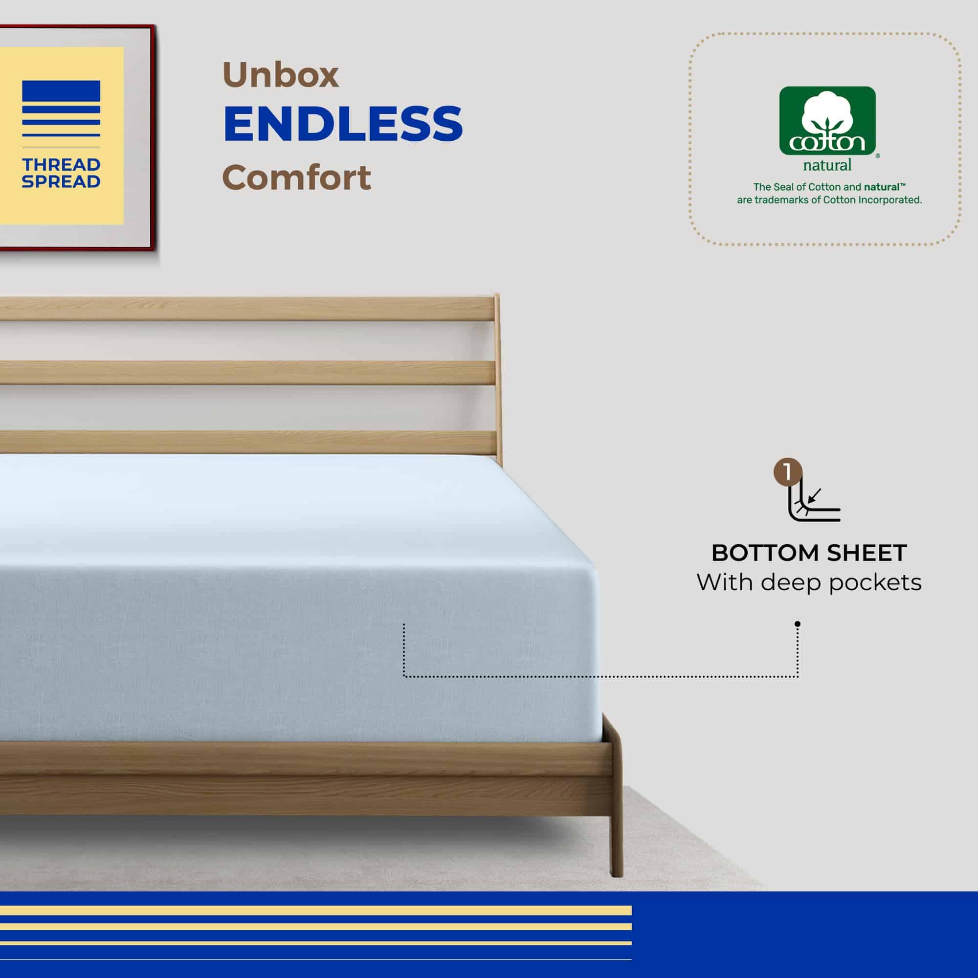 Sábana Ajustable de Algodón Egipcio Tejido Satén - 1000 - Imagen 4