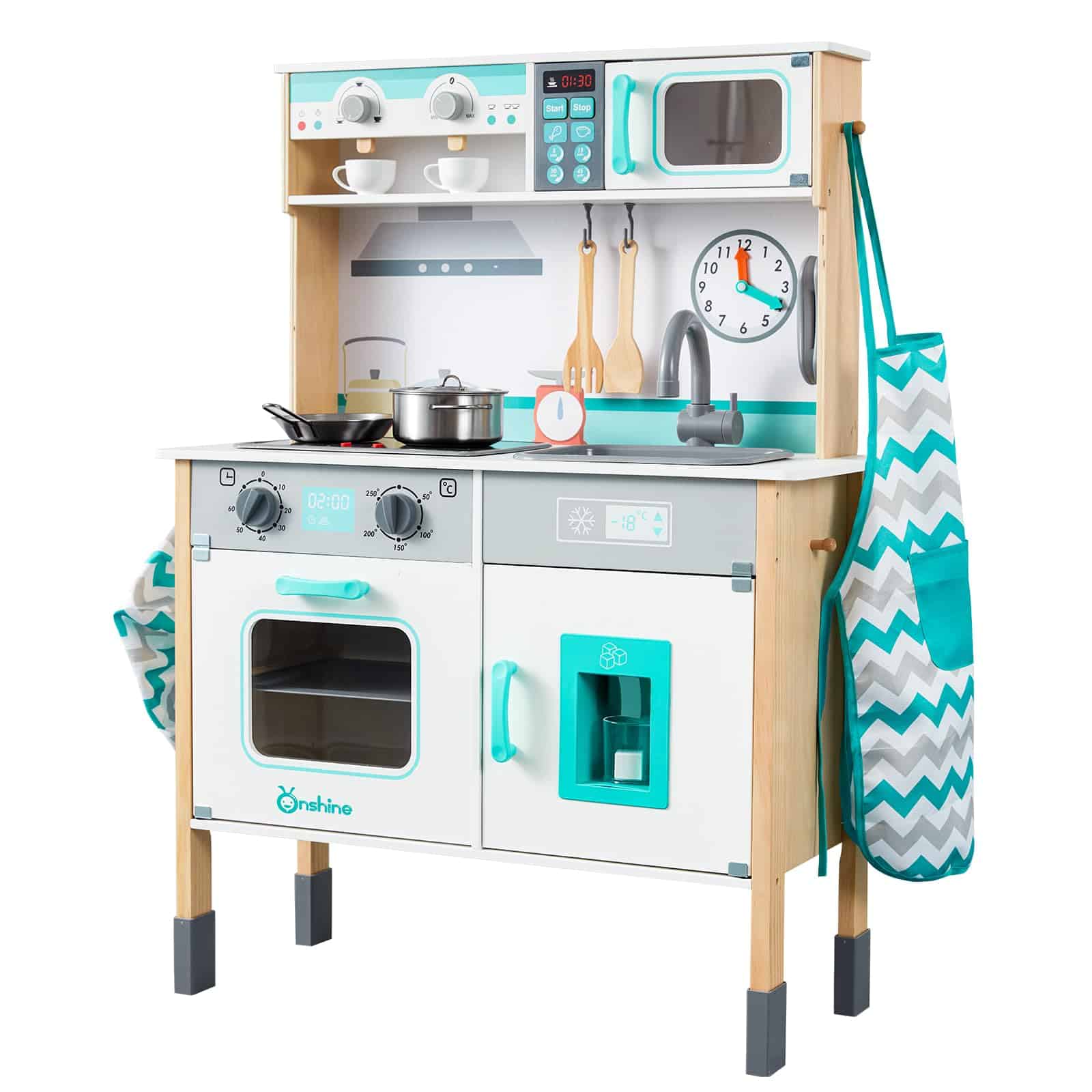 Set de Cocina de Madera para Niños, Cocina de Juguete