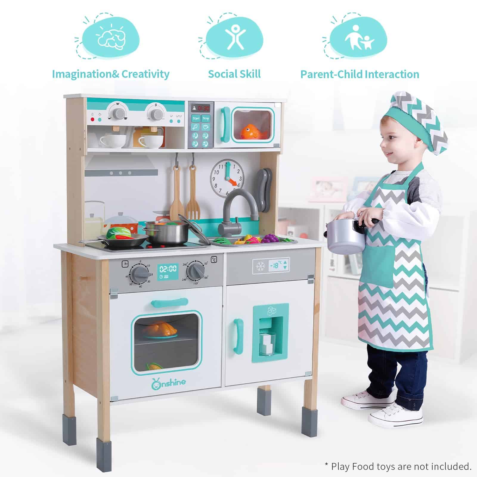 Set de Cocina de Madera para Niños, Cocina de Juguete - Imagen 5