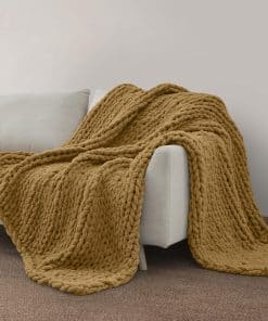 Manta de Punto Grueso SUNYRISY, Manta de Chenilla Suave de