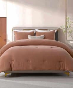 Juego de Edredón de Algodón SahSahCasa Tamaño -Rojo Polvorie