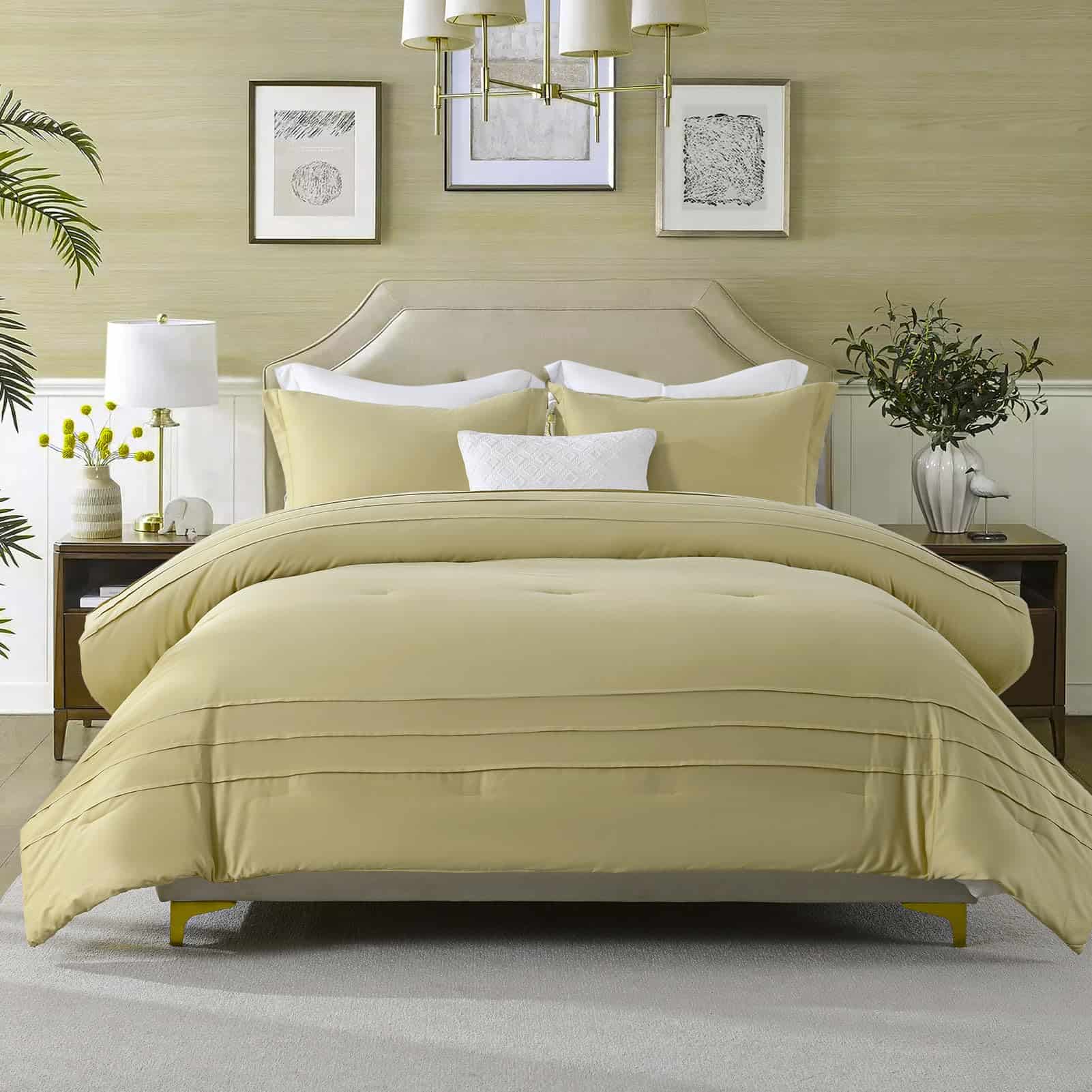 SahSahCasa Juego de Edredón King Size - Edredón de Algodón - Imagen 5