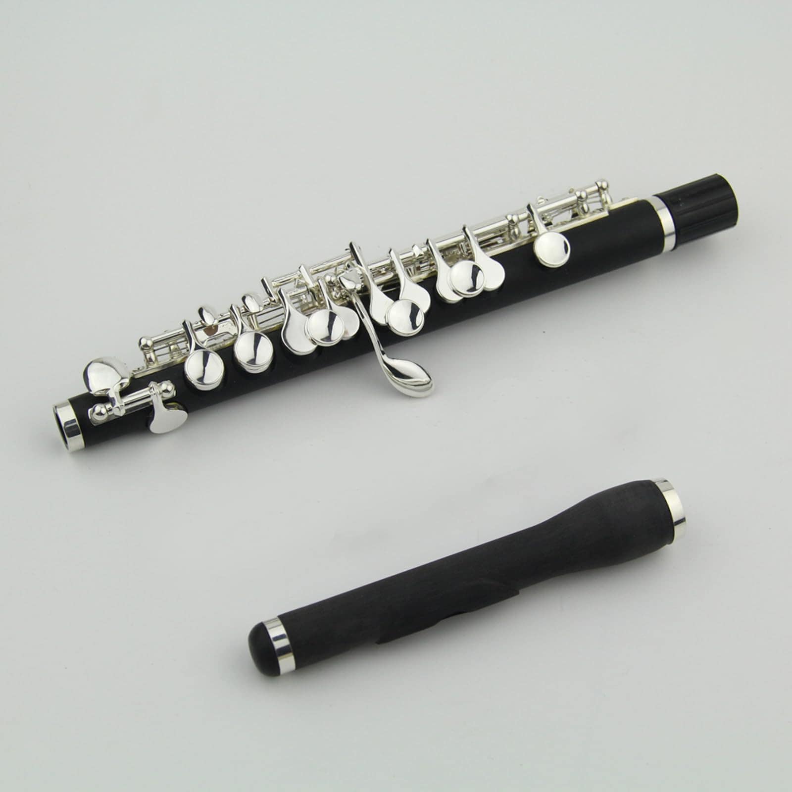 Flauta Piccolo con Estuche en C Llave Plateada de Madera - Imagen 4