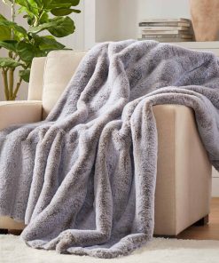 Manta de pelo de conejo sintético Hyde Lane, lujosa y