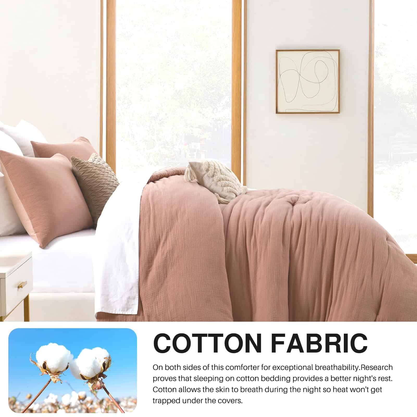 Juego de Edredón de Algodón King DDUOXIN - Edredones King - Imagen 5