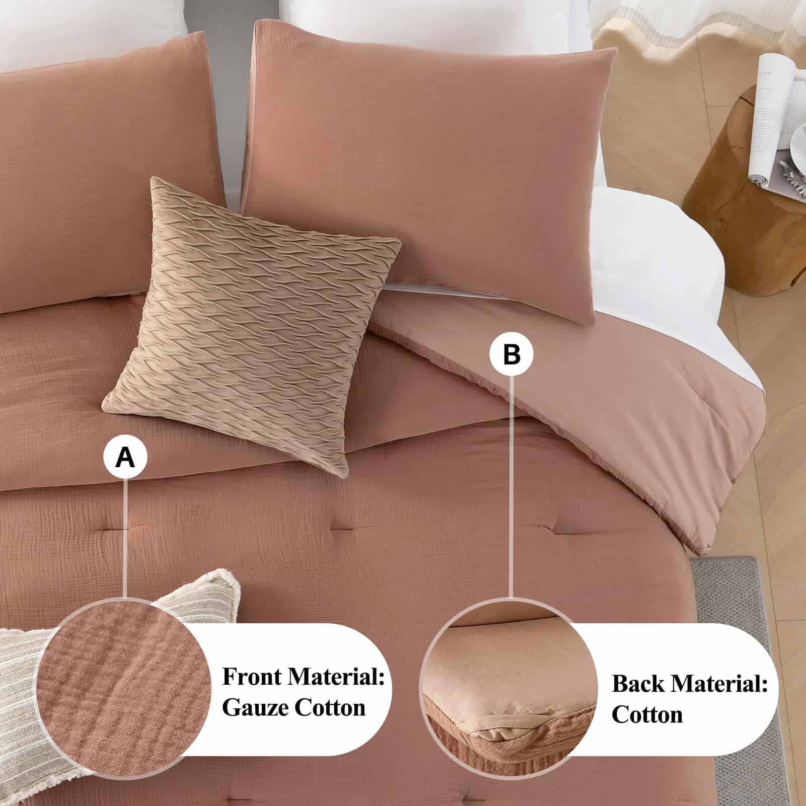 Juego de Edredón de Algodón King DDUOXIN - Edredones King - Imagen 3