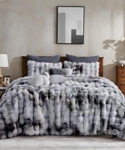 Maravilloso Juego de Edredón de Burbujas de -Tie Dye-gris